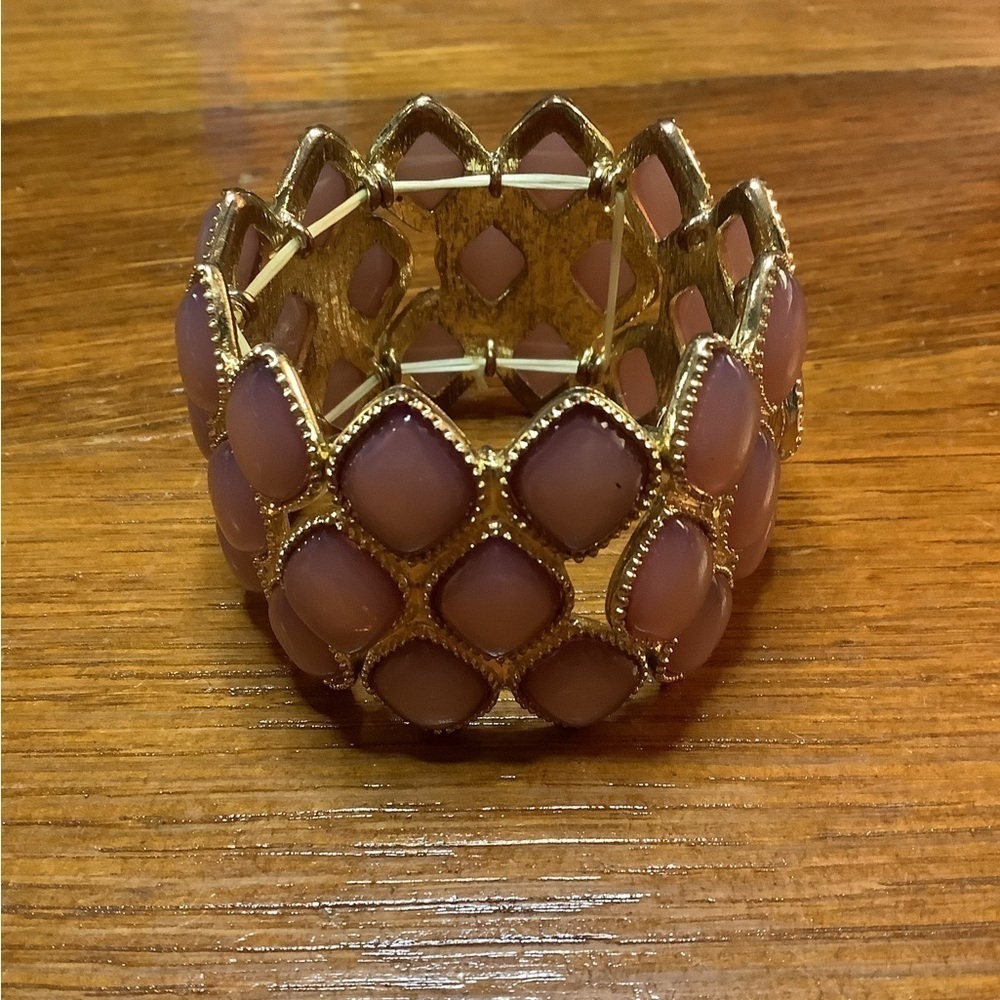Pink Boho Style Stretch Bracelet